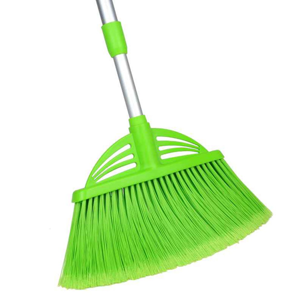 Xifando Mini Broom and Dustpan and Telescopic Rod Long Handle Broom, Camping Cleaning Tools, Light Blue and Green