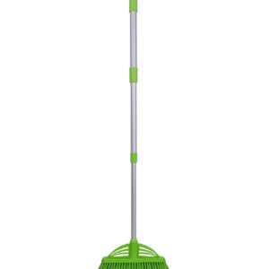 Xifando Mini Broom and Dustpan and Telescopic Rod Long Handle Broom, Camping Cleaning Tools, Light Blue and Green