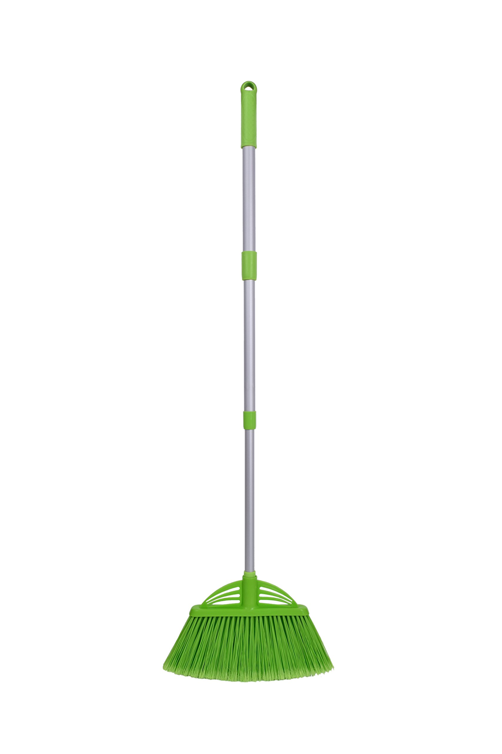 Xifando Mini Broom and Dustpan and Telescopic Rod Long Handle Broom, Camping Cleaning Tools, Light Blue and Green