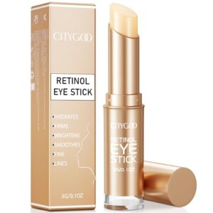 retinol eye stick with collagen, hyaluronic acid for dark circle, wrinkles in 3-4 weeks, under eye cream anti aging, for puffiness and bags reduces fine lines