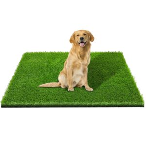 artificial grass, fake grass for dog training pads, professional dog pee pads, reusable dog grass mat with drainage hole, grass pad for dogs for indoor/outdoor - easy to clean(39.4x31.5in)