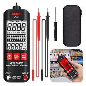 a1 fully automatic anti-burn intelligent digital multimeter, zero and fire wires tester non contact voltage detector, fast accurately measures voltage, current, conductor on/off, color ring resistance