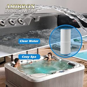 AmiBron 5CH-502 Replaces Marquis Spa Filter, Compatible with PPM50SC-F2M,FC-0195, Marqui spa 20041, 20042, 20091,370-0237 2" Male Thread/MPT 50 sq.ft.C-5303 Model Hot Tub Filter 2 Pack