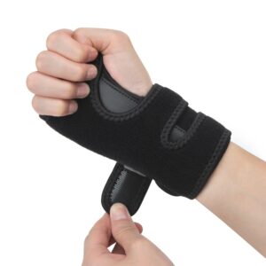 tintol wrist brace for carpal tunnel relief night moderate support splint for typing sleeping with a metal bar, hand brace fit right left hand for tendonitis, sprain, arthritis, rsi (right hand)