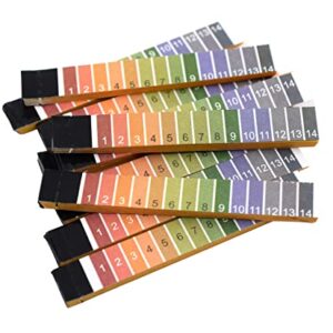 pH Test Strips 1-14 Range, 200 Testing Papers (20 x 10 Booklets in Plastic Vial) - for Acid & Alkaline Levels, Water, Soil, Wine, Soap-Making, Chemistry, Pool - Eisco Labs