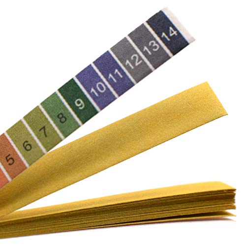 pH Test Strips 1-14 Range, 200 Testing Papers (20 x 10 Booklets in Plastic Vial) - for Acid & Alkaline Levels, Water, Soil, Wine, Soap-Making, Chemistry, Pool - Eisco Labs