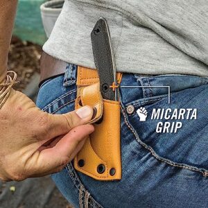 Gerber Gear Stowe Pocket Knife and Sheath - 2.5" Fixed Blade - EDC Gear and Equipment - Micarta