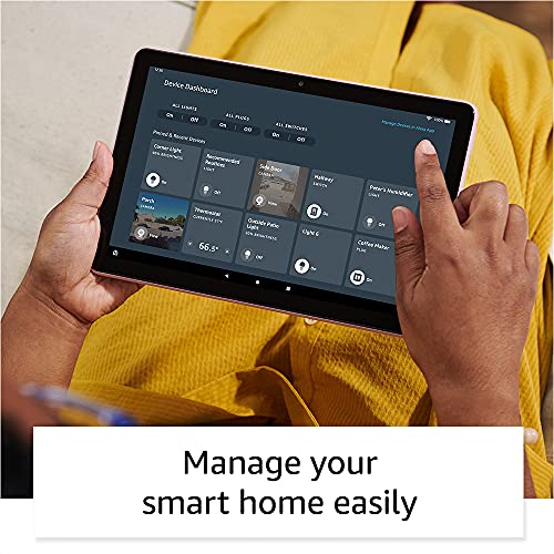 Amazon Fire HD 10 tablet, 10.1", 1080p Full HD, 64 GB, latest model (2021 release), Black (Renewed Premium)