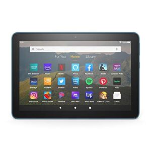 amazon fire hd 8 tablet, 8" hd display, 32 gb, designed for portable entertainment, twilight blue (renewed premium)