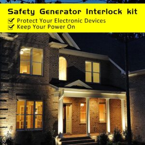 Generator Interlock Kit Compatible with GE General Main 150 or 200 Amp Panels, 1-1/4" Spacing Between Main and Branch Breakers, Electrical Interlock Kit