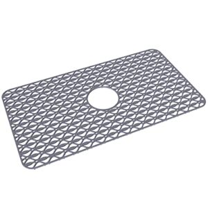 justogo sink protectors for kitchen sink, center drain kitchen sink protector grid accessory 28.3''x 15.6'', folding sink mats grates for bottom of farmhouse stainless steel porcelain sink (1 pcs)
