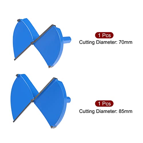 uxcell Forstner Drill Bits Set 70mm Dia. & 85mm Dia. Tungsten Carbide Wood Hole Saw Auger Opener, Woodworking Hinge Hole Drilling Boring Bit Cutter