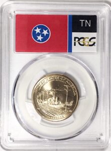 2022 p position a tennessee american innovation dollar tennessee valley authority pcgs ms 65 state flag label