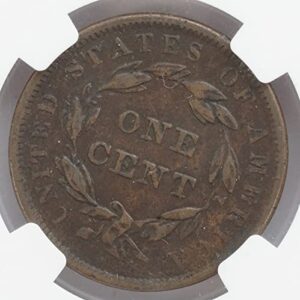 1839 P Young Matron Booby Head Large Cent 1C NGC VF 30 BN
