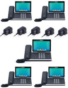 yealink t57w ip phone [5 pack] - power adapters included