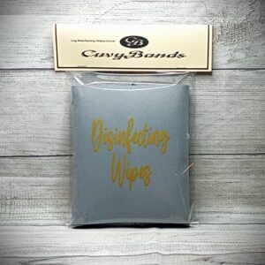 Decorative Cleaning Wipes Cover Gold Script (Large, Black)