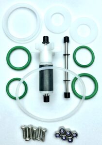 rtpower for coleman lay z-spa # 58113 p4071 e02 stainless steel shaft impeller+spare stainless steel shaft+pump seal kit+sealing gasket for a and b/c joint of pump cold and hot water inlet