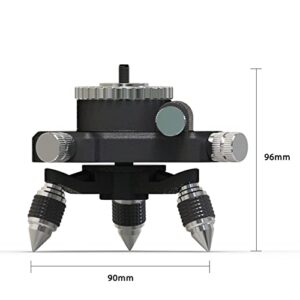 YDfliegeners Laser Level Adapter, 360° Fine Tuning Holder Pivoting Base Tripod Adapter for 1/4 inch Laser Levels,1/4’’ Threaded Mount and Horizontal Bubble, Fine Turning Pivoting Base