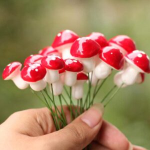 ARTIBETTER 50pcs Mushroom Miniature Figurines Miniature Garden Ornaments Artificial Foam Mushroom Potted Plants Artificial Decor Decoration Mushroom Miniature Ornaments Faux Plant Moss Statue