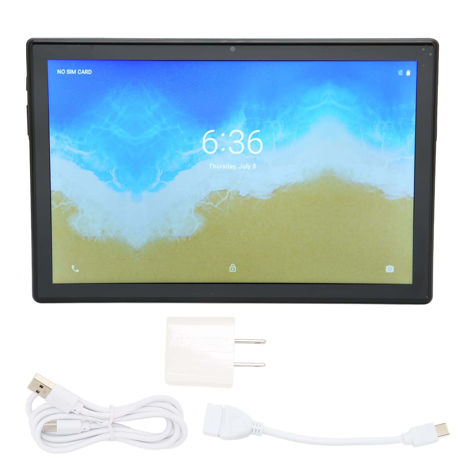 HD Tablet, Tablet PC 4G RAM 128G ROM WiFi 5G Dual Band Home for Gaming (US Plug)
