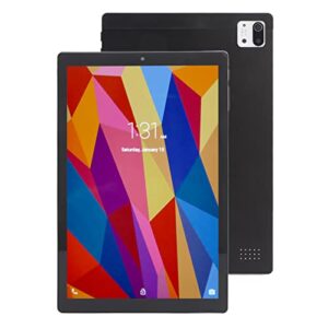 Naroote 10.1 Inch Tablet, Tablet PC 1920x1200 IPS 6GB 128GB 2.4G 5G WiFi Black 100-240V Front 5MP Rear 13MP for 11.0 for Reading (US Plug)