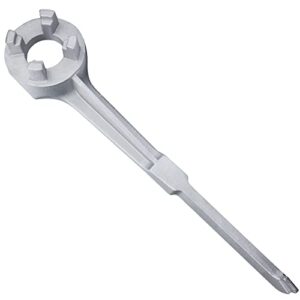 ullnosoo bung wrench 55 gallon drum, drum wrench aluminum barrel wrench opener tool for 10 15 20 30 50 55 gallon drum, for 2 inch and 3/4 inch bung caps