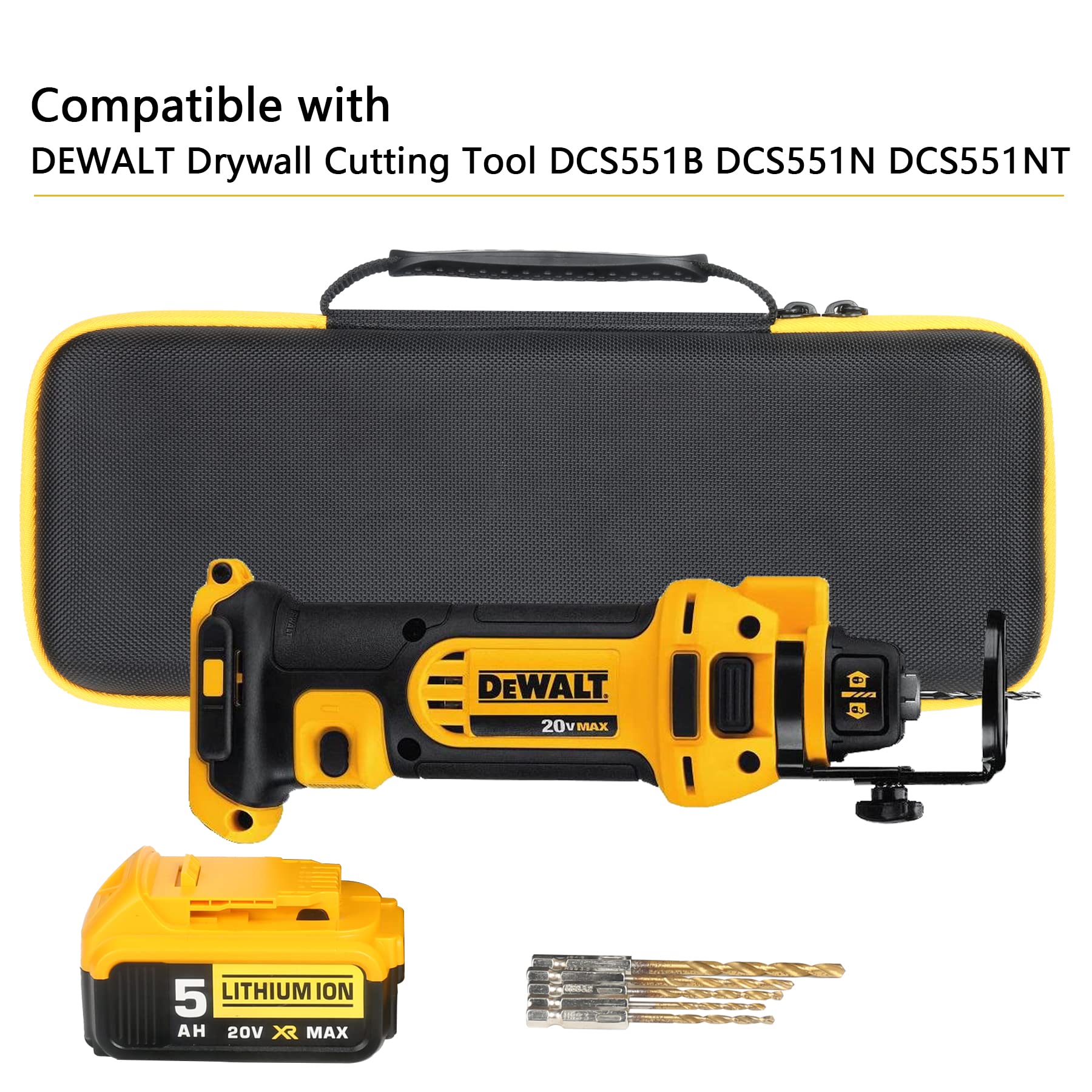 co2CREA Hard Case Compatible with DEWALT 20V MAX Drywall Cutting Tool DCS551B