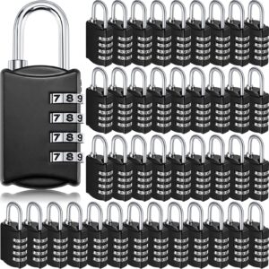40 pieces 4 digit combination locks combination padlock luggage number locks outdoor waterproof resettable padlock for traveling school gym door locker suitcases employee hasp storage