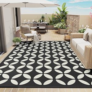 outdoor carpet waterproof 5x8 ft patio outside mat for rv camping picnic reversible lightweight plastic straw rug for patio decor decoration