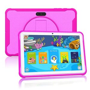 kids tablet 10 inch android toddler tablet 3gb 64gb tablet for kids app preinstalled & parent control kids learning education tablet wifi camera,netflix youtube hands-free watching(2023 release),red