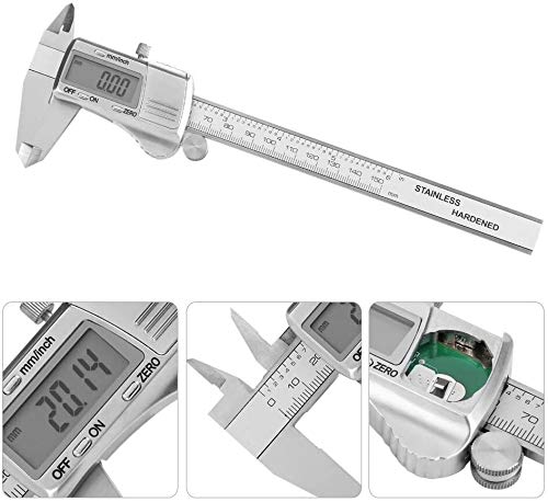 TIST Digital LCD Vernier Stainless Steel Caliper 150mm Micrometer Electronic Gauge