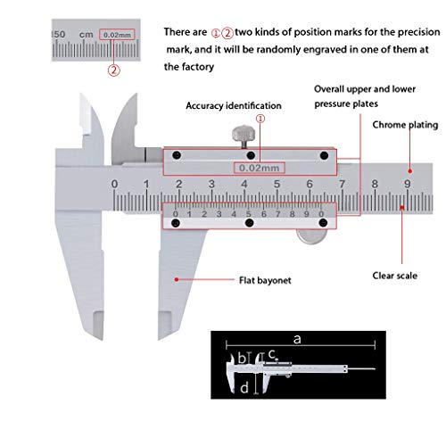 TIST Calipers Vernier Calipers High-Precision Small Household Oil Level Calipers Industrial Grade Calipers Range: 0-300mm