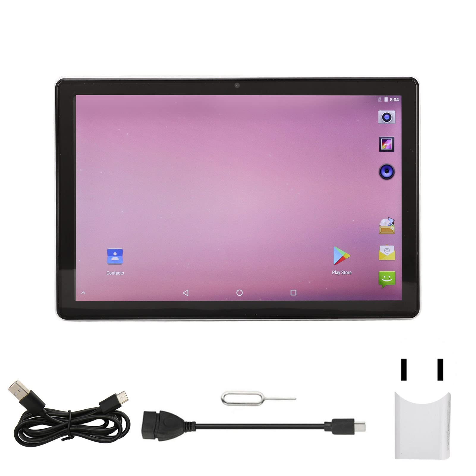 Naroote 10 Inch Tablet, 4G Calling Tablet 5MP Front 8MP Rear 2.4G 5G WiFi US Plug 100-240V Octa Core CPU for Android11 for Reading (US Plug)