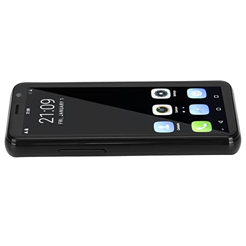 VINGVO Mini Mobile, 4G Mini Smartphone 8MP and 13MP Dual Cards Dual Standby with Charging Cable for School (Black)