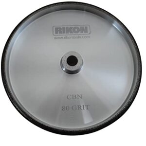 Rikon PRO Series 82-5080R CBN Grinding Wheel 80 Grit 8 inch Wheel 1-1/2 inch wide with Radius to Sharpen High Speed Steel Cutting Tools for your Woodworking Lathe