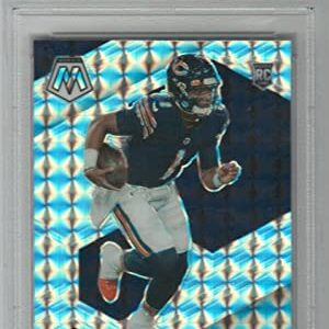 PSA Mint 9 2021 Panini Mosaic Justin Fields Silver Mosaic Prizm NFL Debut Refractor Rookie Card