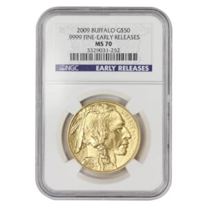 2009 1 oz american gold buffalo ms-70 early releases $50 ms70 ngc