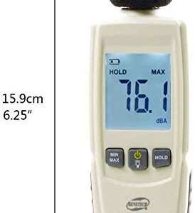 Sound Level Meter Decibels Detector 30-130dBA Digital o Sound Level Meter Noise Measurement Tool for Office Hospitals