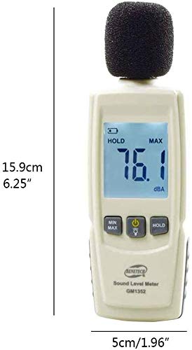 Sound Level Meter Decibels Detector 30-130dBA Digital o Sound Level Meter Noise Measurement Tool for Office Hospitals