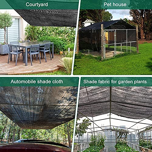 Kesfitt Garden 70% Shade Cloth, Resistant Sun Shade Net 12x12FT Mesh Tarp with HDPE Material and Reinforced Grommets Shade Trap for Greenhouse, Plant, Pergola, and Backyard Patio Sunshade