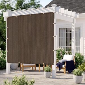 love story 10x20 ft sun shade cloth with grommets pergola shade cover 95% uv protection for patio outdoor, brown