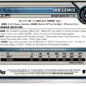 2022 Bowman Chrome Mega Box Mojo #BCP-96 Ian Lewis Miami Marlins Baseball Card