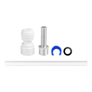 ice maker supply line installation kit for refrigerators to membrane solutions t33 quick-connect filters, 1/4-inch direct connect fittings