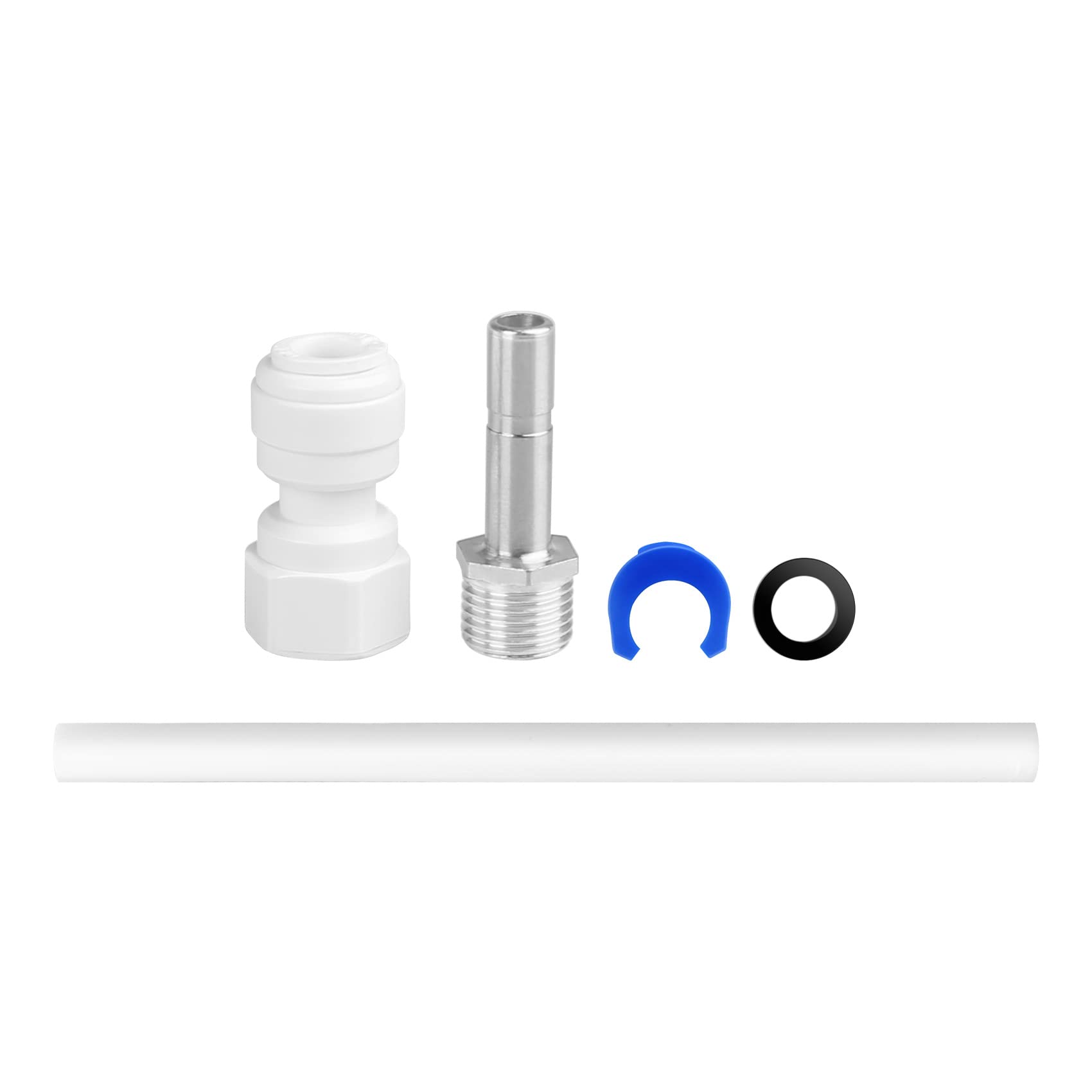 Ice Maker Supply Line Installation Kit for Refrigerators to Membrane Solutions T33 Quick-connect filters, 1/4-Inch Direct Connect Fittings