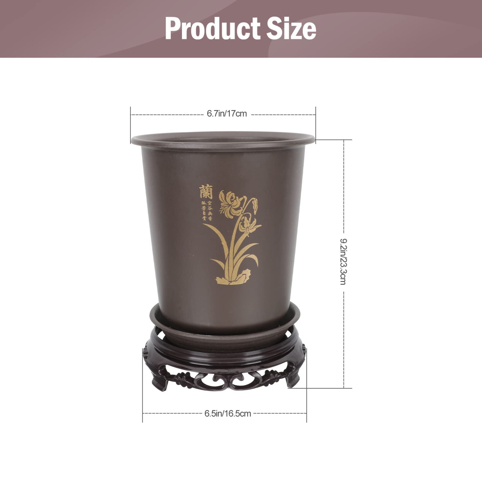 YARNOW 2 Sets Dried Arrangements Indoor Bonsai Planting Planter Plastic Stand Bucket Flowerpots Store High Base of Storage and Decorative Display Saucers Flower Flowerpot Floral Drainage