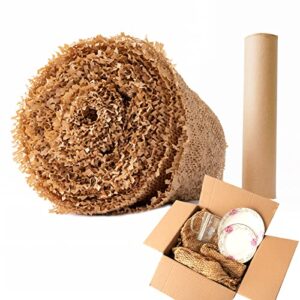 Moving Supplies Honeycomb Packing Paper for Dishes and Glassware 15 Inches * 820 Feet, Large Bubble Cushioning Wrap Roll Eco Friendly Packaging Shipping Material, Sustainable Box Void Filler