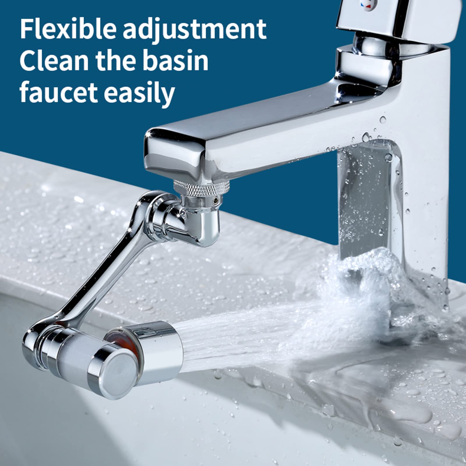 New Upgrade 1080° Rotating Filter Faucet Extender, PP Cotton Filter Faucet, Universal Splash Filter Faucet, Water Filter Faucet for Kitchen Bathroom, Swivel Faucet Aerator with 2 Water Outlet Modes