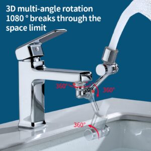 New Upgrade 1080° Rotating Filter Faucet Extender, PP Cotton Filter Faucet, Universal Splash Filter Faucet, Water Filter Faucet for Kitchen Bathroom, Swivel Faucet Aerator with 2 Water Outlet Modes