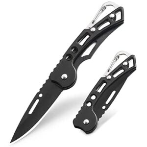 qzl edc pocket knife for men, small folding keychain knife with clip, stainless steel knife box cutter for women, pocket knives for outdoor camping hiking, mens gift