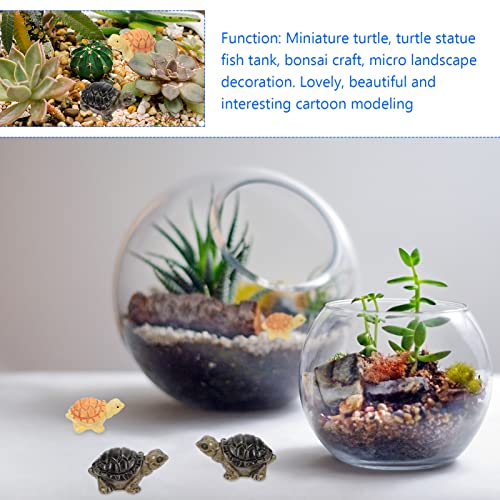 Ipetboom Ocean Toys Small Turtles Ocean Animals Toys 10Pcs Mini Turtle Figurine Miniature Turtle Statue Fairys Garden Animal Bonsai Plant Pot Decor Miniature Ornaments